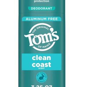 Set of 4 NEW Tom's of Maine Clean Coast Deodorant